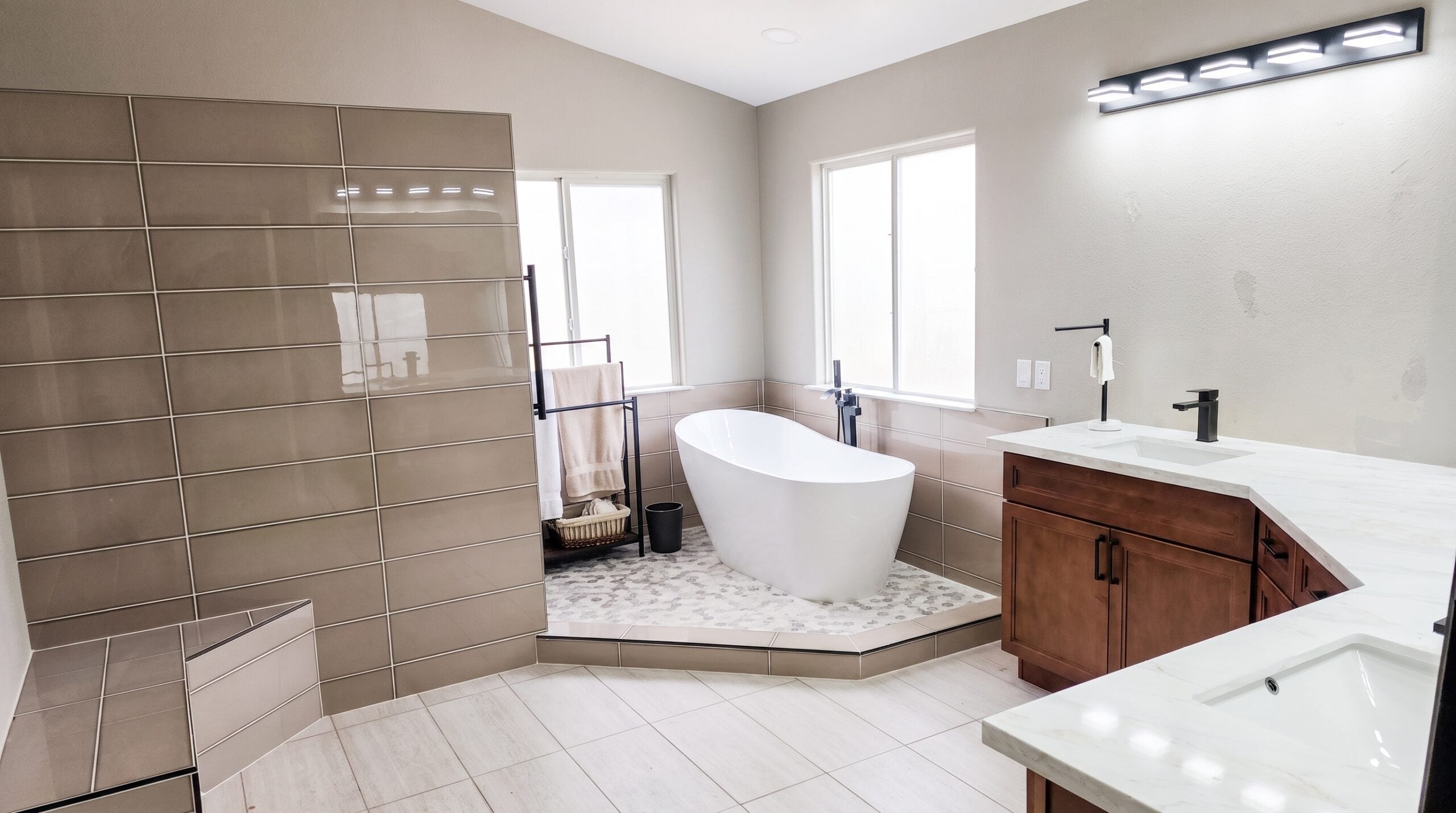 Master bathroom remodel with freestanding tub Las Vegas