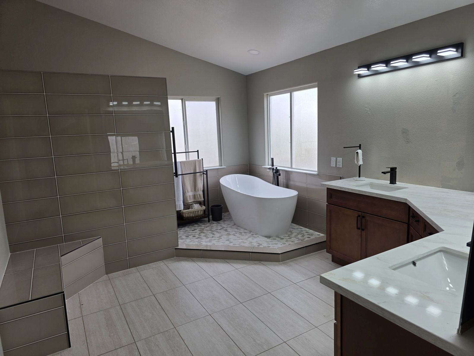 Master bathroom remodel with freestanding tub Las Vegas Nevada