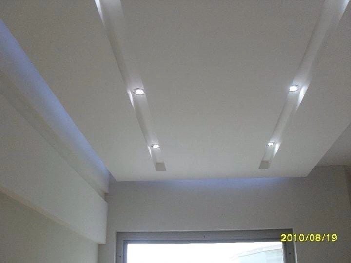 Recessed drywall ceiling detail with accent lighting Las Vegas