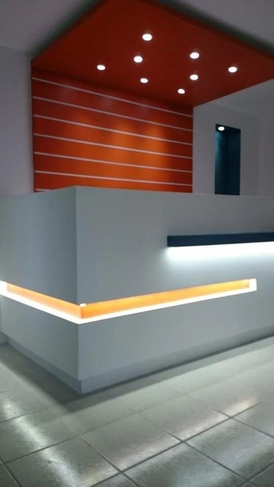 Retail feature wall with accent lighting design Las Vegas